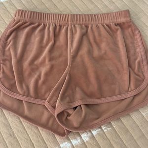 XS Hollister pink velvet shorts